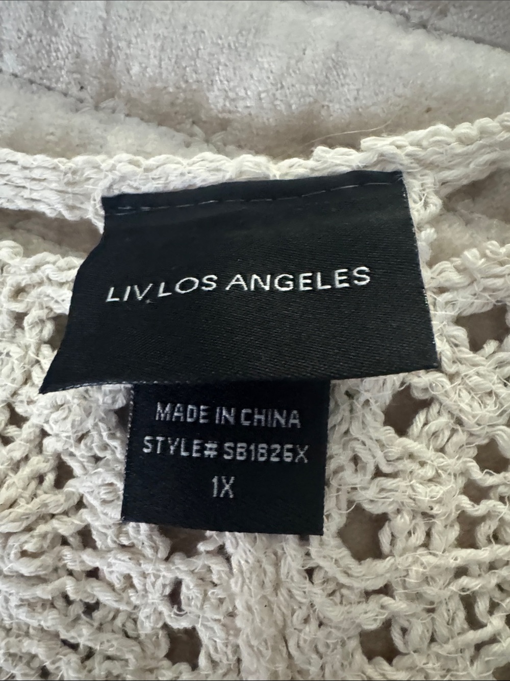 Openwork Crochet Button-Front Cardigan - Cream - Picture 4 of 8